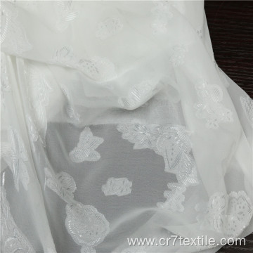 Polyester Chiffon Dobby Cut Flower Jacquard Fabric